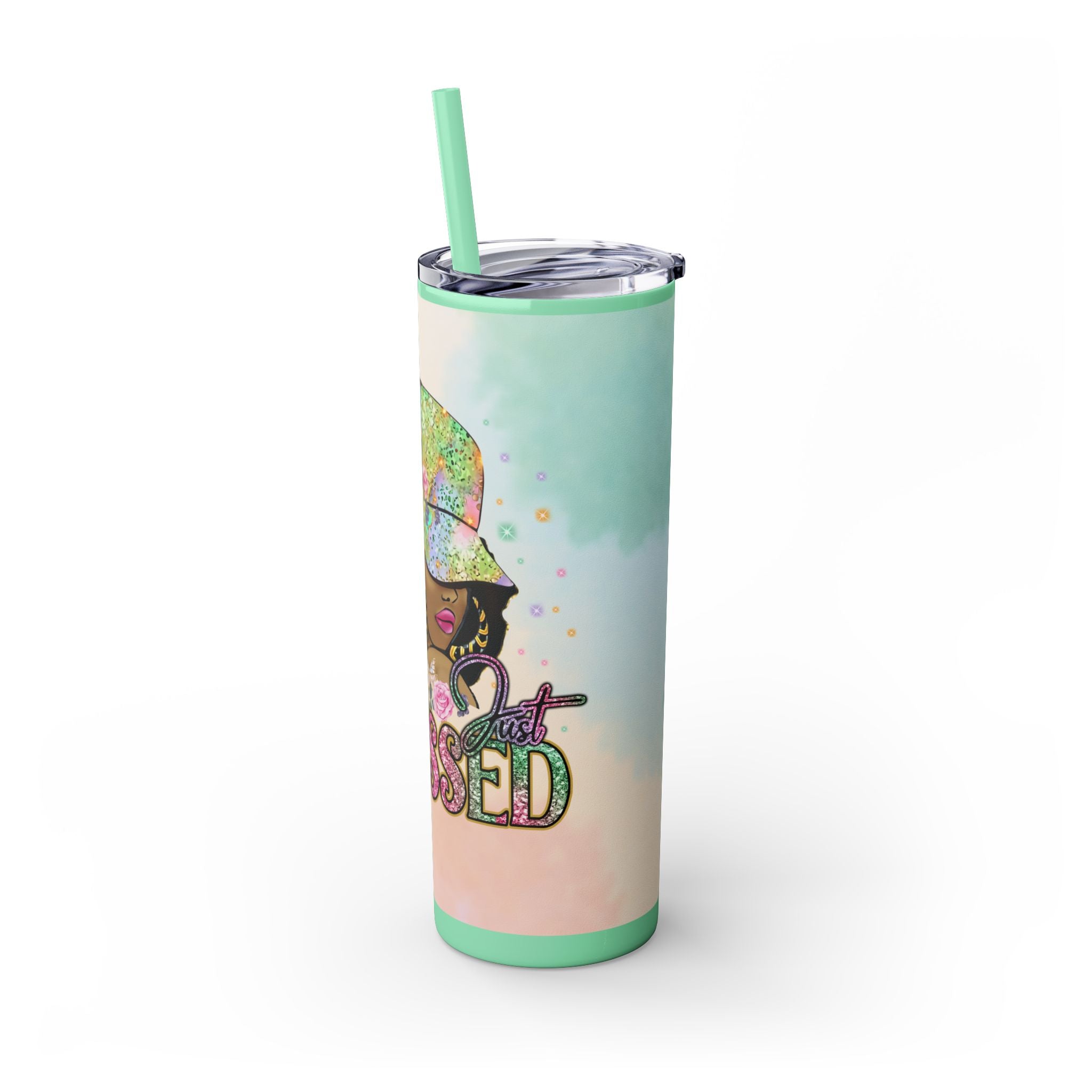 Blessed Skinny Tumbler with Straw, 20oz