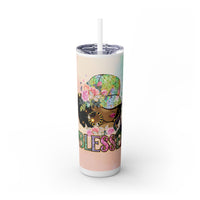 Blessed Skinny Tumbler with Straw, 20oz