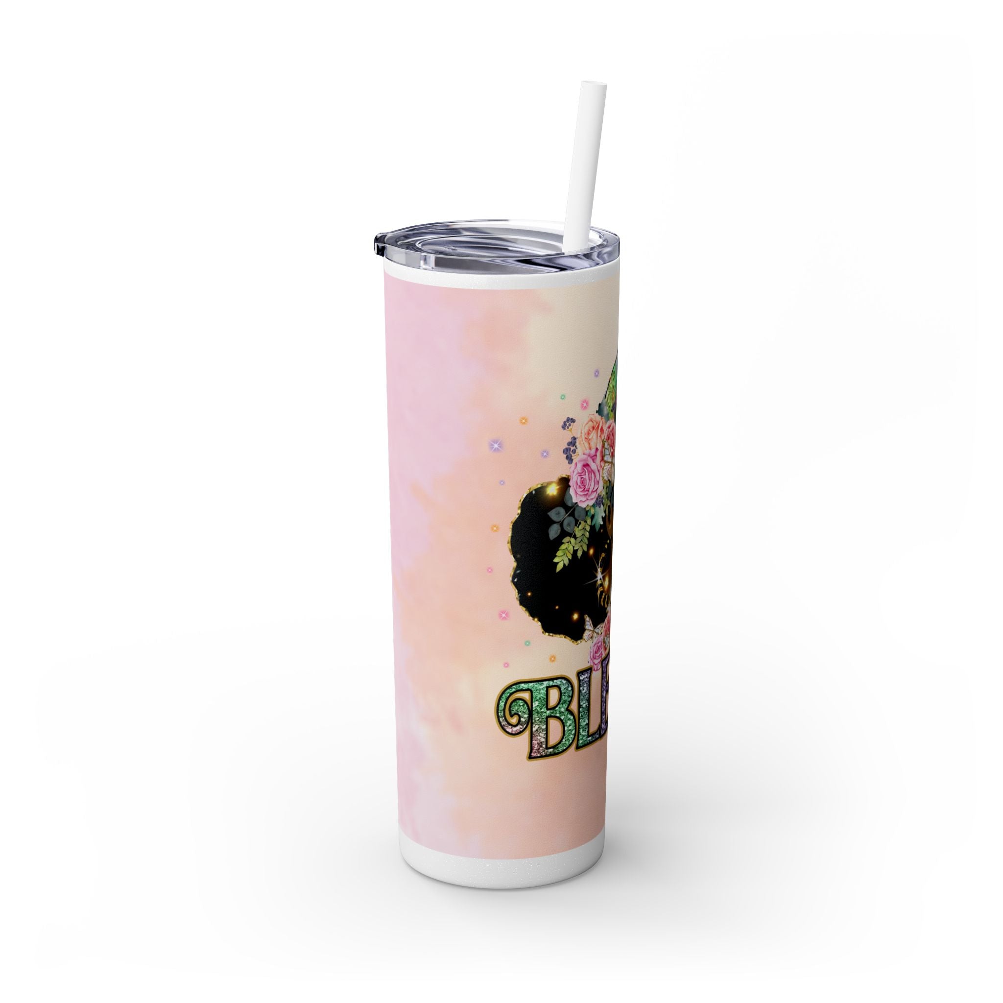 Blessed Skinny Tumbler with Straw, 20oz