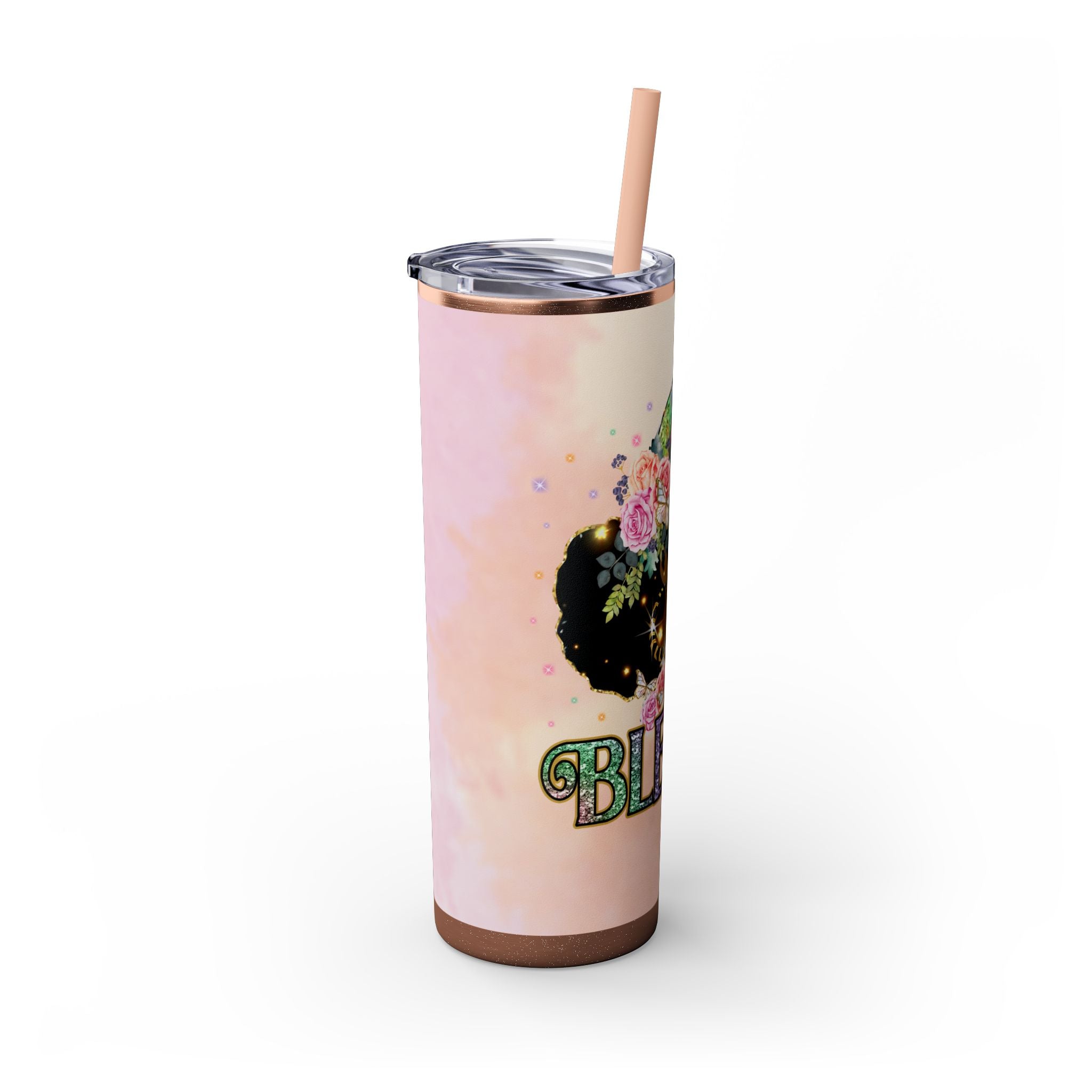 Blessed Skinny Tumbler with Straw, 20oz